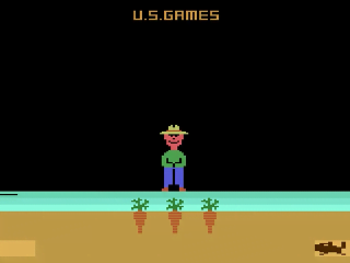 Gopher title screen for Atari 2600
